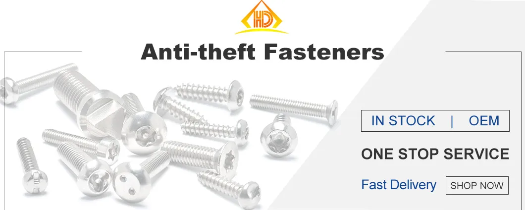 SS304 SS316 St2.9 St4.2 St5.5 St6.3 Pan Head Y Type Self Tapping Security Screw