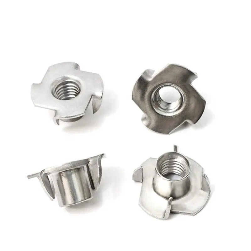 Stainless Steel 3 Prong or 4 Furniture T Four-Claw Nuts