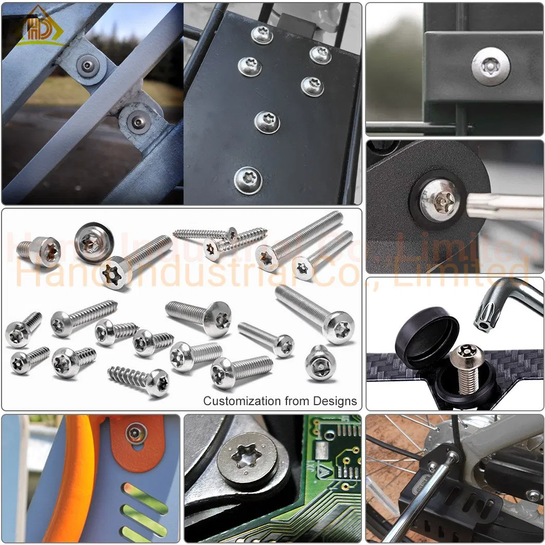 Stainless Steel 304 Pan Head St4.2 Torx Pin Self Tapping Screw Security Screw