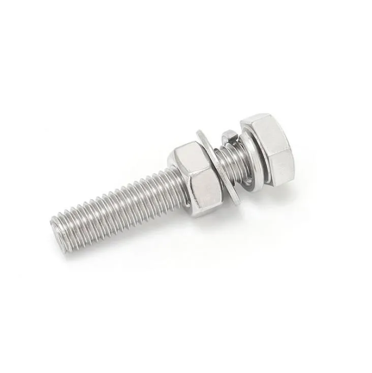 Stainless Steel DIN933 Hex Bolt with Nut and Washer