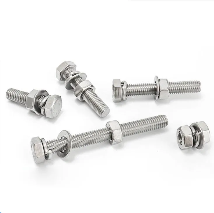 Stainless Steel DIN933 Hex Bolt with Nut and Washer