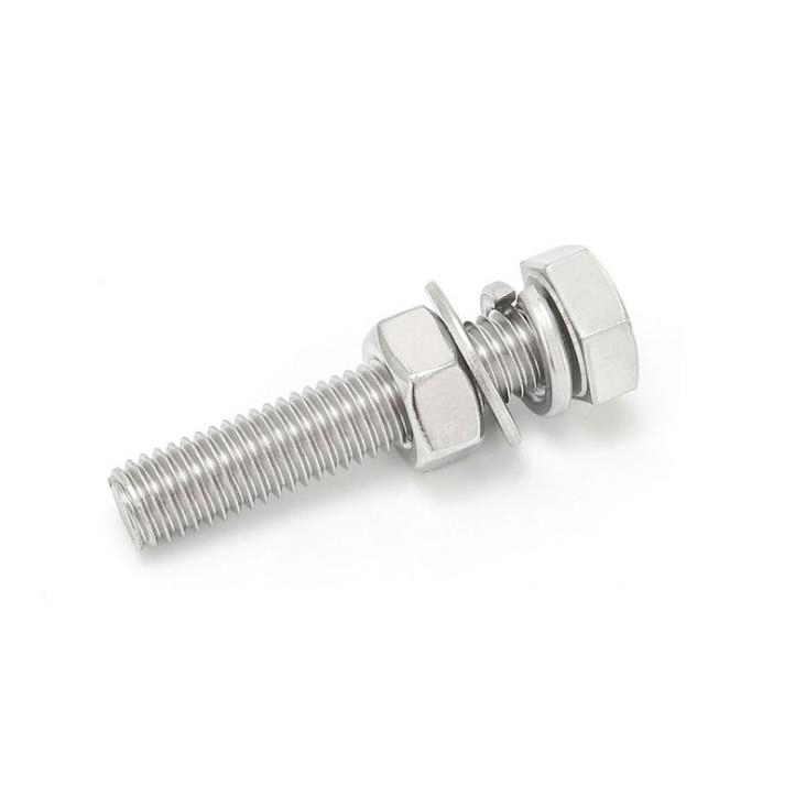 Stainless Steel DIN933 Hex Bolt with Nut and Washer