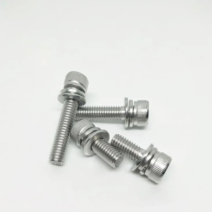 Stainless Steel DIN933 Hex Bolt with Nut and Washer