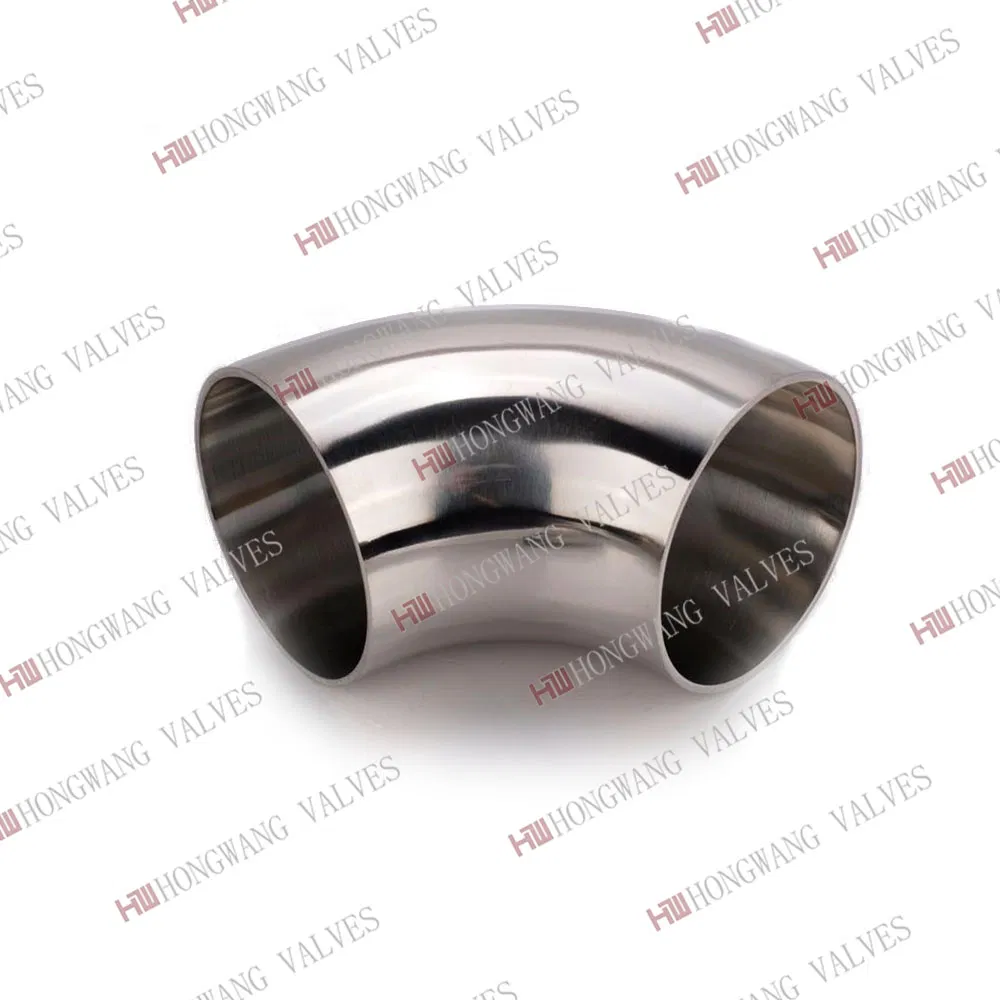Stainless Steel Sanitary Food Grade 90d Elbow Bend Pipe Fitting (HW-FT 1002)