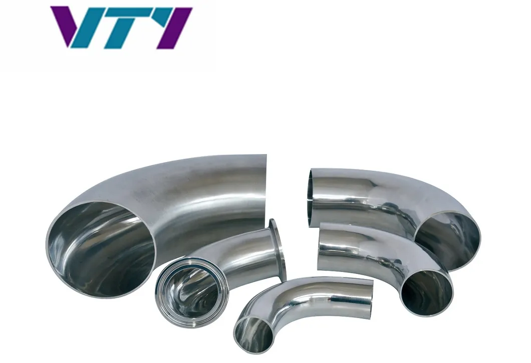 Stainless Steel Sanitary Pipeline Fittings 90 Degree Elbow Welded End