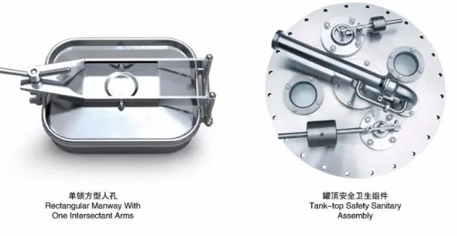 Stainless Steel Sanitary Round Outward Manhole Cover Manway with Pressure (HW-ML 1001)