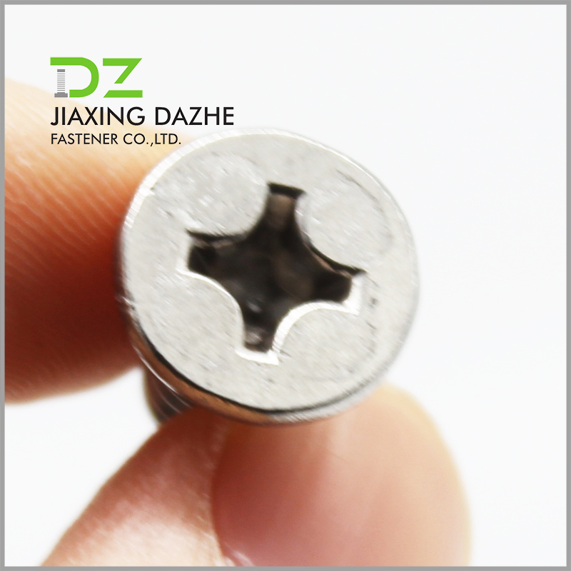 Stainless Steel Screw DIN 965 Cross Recessed Countersunk Machine Screw Stock Manufacturer
