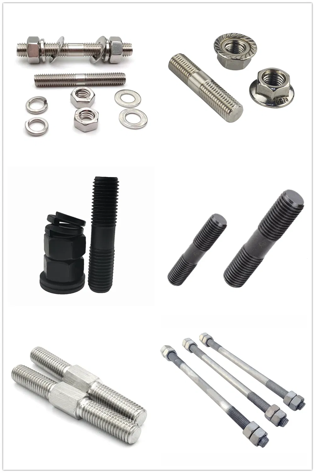 Stainless Steel Stud Bolt Set and Nut M13 Bolt
