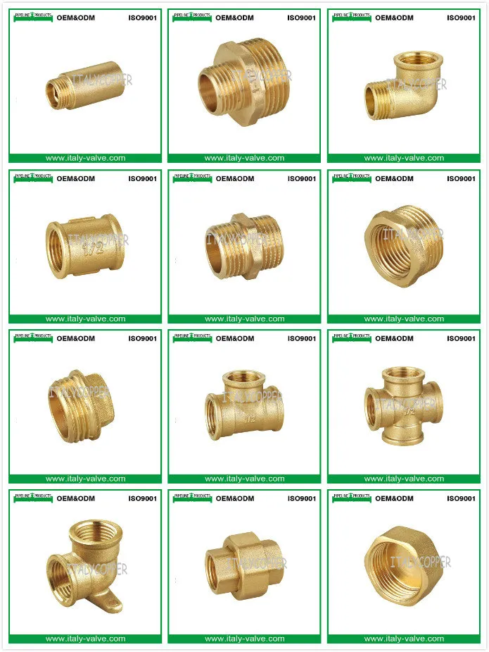 Quality Guarantee Brass Plated Male  Tee      (AV-BF-2026)  