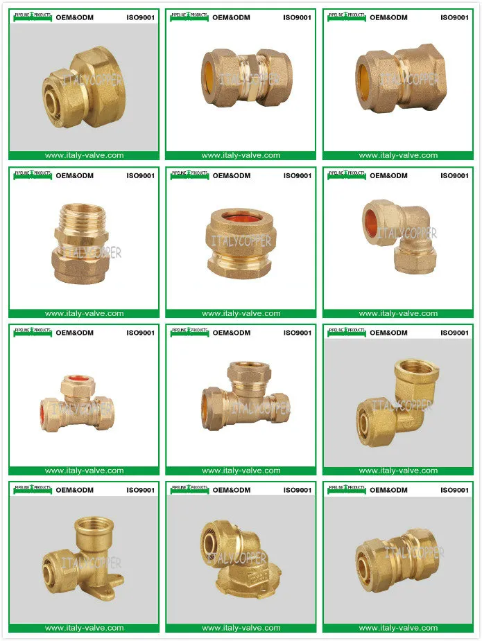 Quality Guarantee Brass Plated Male  Tee      (AV-BF-2026)  