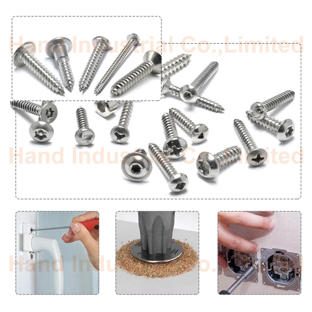 Steel Nickeled M3 4-20mm Phillips Pan Washer Head Blunt Point Self Tapping Screws