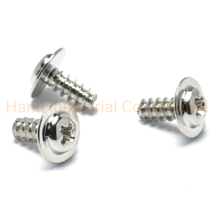 Steel Nickeled M3 4-20mm Phillips Pan Washer Head Blunt Point Self Tapping Screws