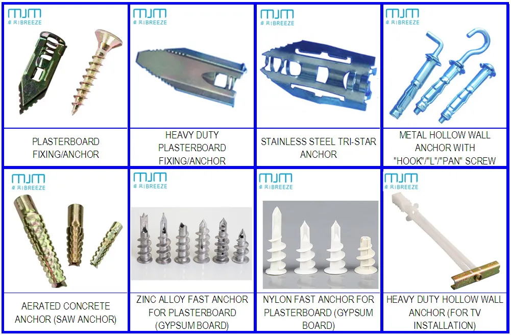 Universal Metal Anchor for Hammering Into Aerated Concrete Saw Anchor