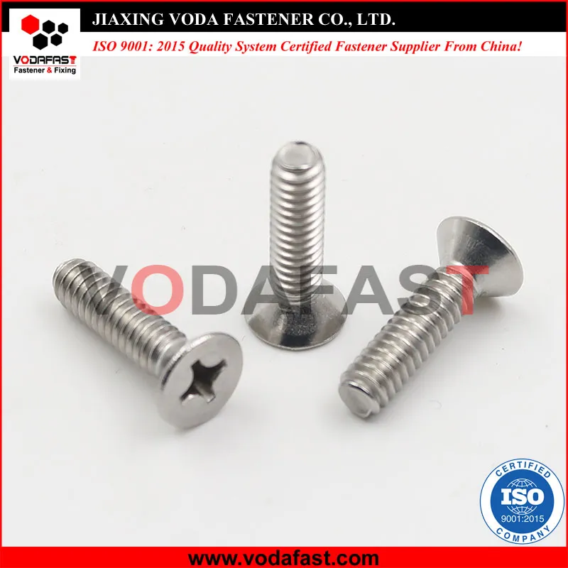 Vodafast DIN 965 Flat Head Phillips Machine Screw A2 Stainless Steel