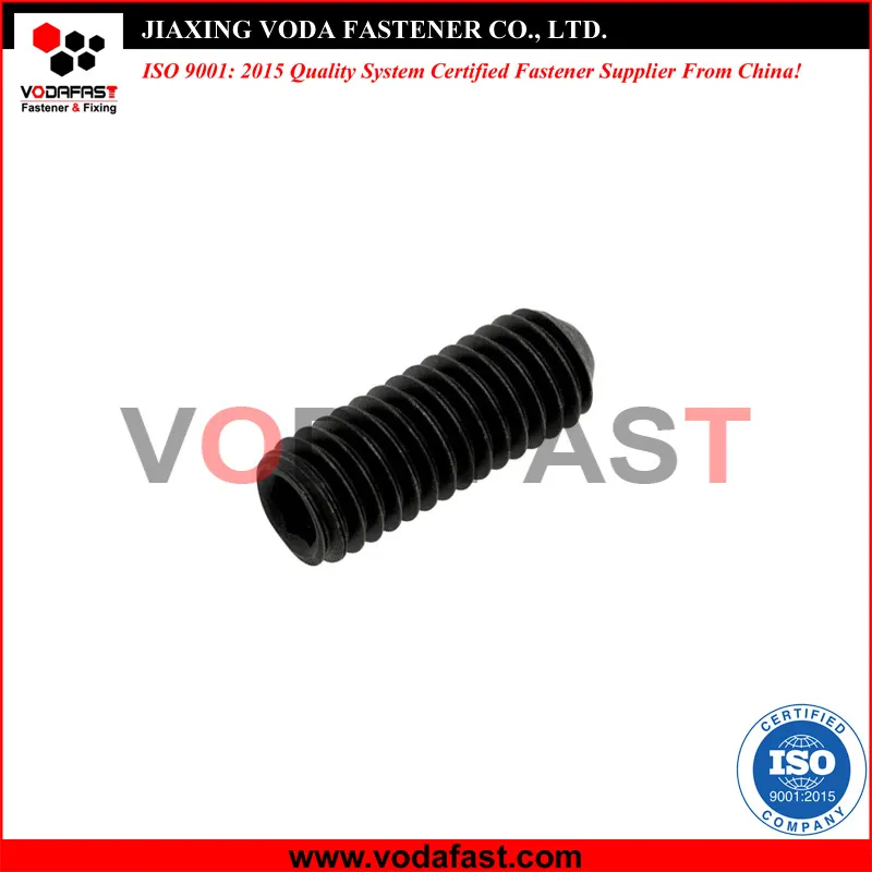 Vodafast ISO 4028 DIN 915 Hexagon Socket Set Screw with Dog Point Class 4.8 8.8 10.9 12.9 Black