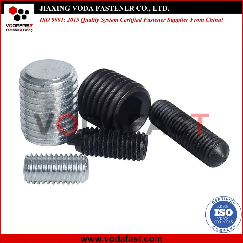 Vodafast ISO 4028 DIN 915 Hexagon Socket Set Screw with Dog Point Class 4.8 8.8 10.9 12.9 Black-3