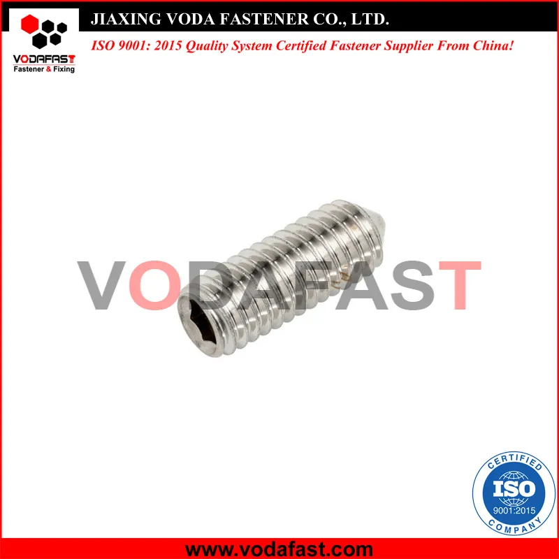 Vodafast ISO 4028 DIN 915 Hexagon Socket Set Screw with Dog Point Class 4.8 8.8 10.9 12.9 Black
