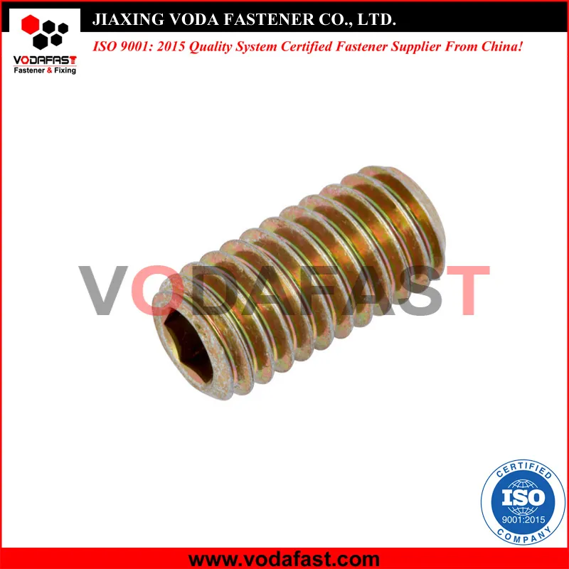 Vodafast ISO 4028 DIN 915 Hexagon Socket Set Screw with Dog Point Class 4.8 8.8 10.9 12.9 Black