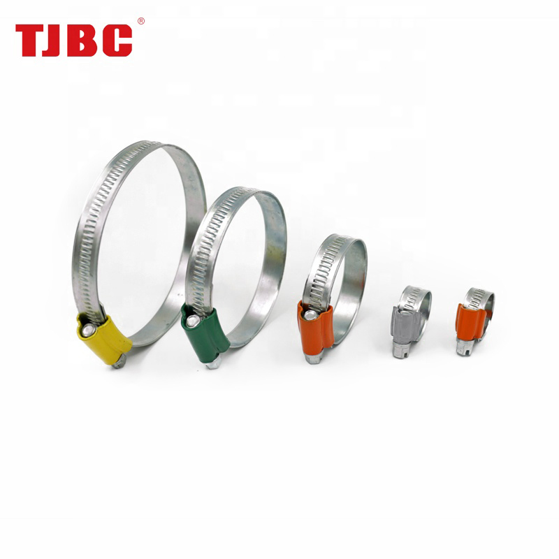 W4 304ss Stainless Steel Adjustable Worm Gear British Type Hose Clip with Tube Housing, 11.7mm Bandwidth, 68--85mm