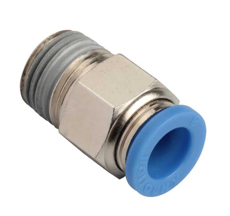 Xhnotion - Pneumatic Plastic Push to Connector Male Straight Air Hose Push in Fittings