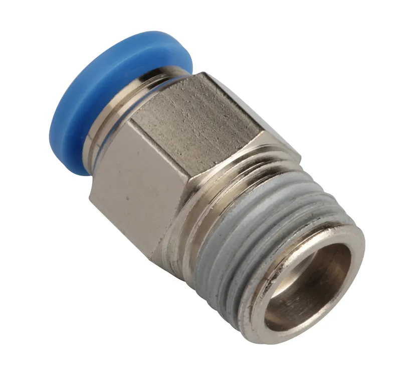 Xhnotion - Pneumatic Plastic Push to Connector Male Straight Air Hose Push in Fittings