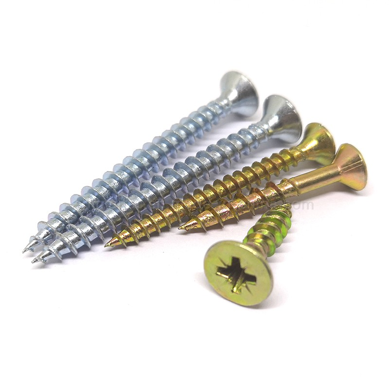 Zinc Coated Pozi Double Flat Head Chipboard Screws MDF Screws