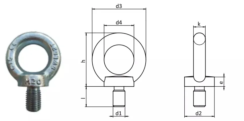 Zinc Plated Drop Forged DIN 580 Lifting Eye Bolt